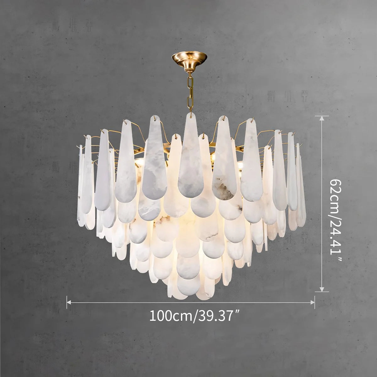 Antizer Modern Luxury Multi-layer Marble Chandelier