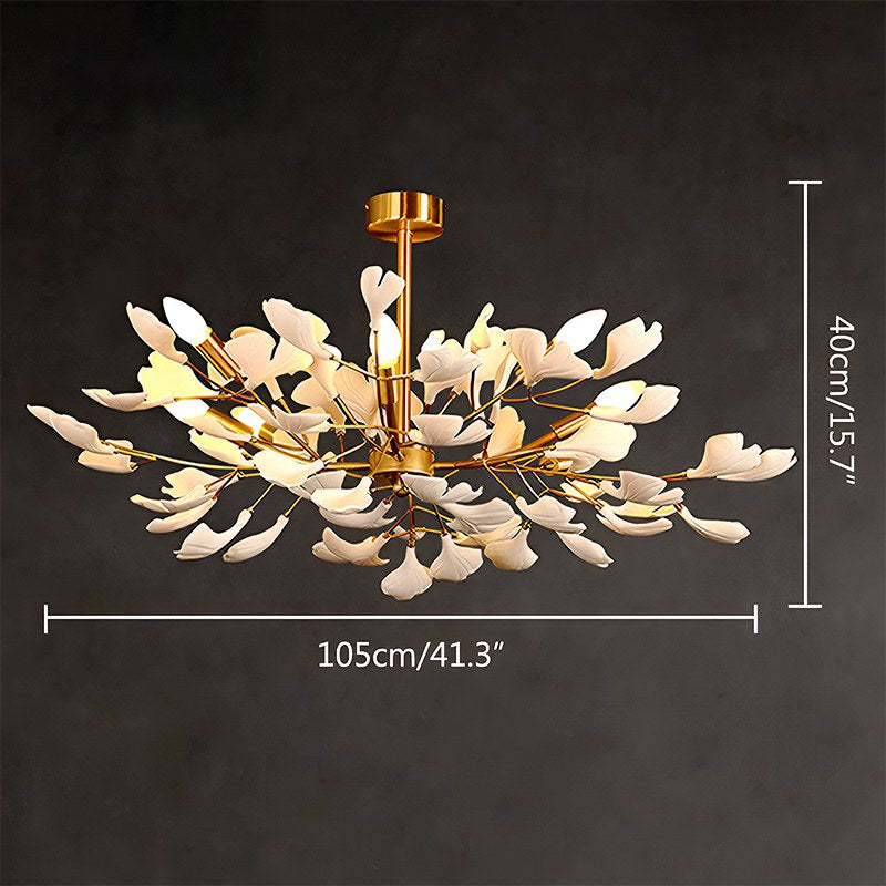 Antizer Gingko Chandelier-A for Bedroom Living Room