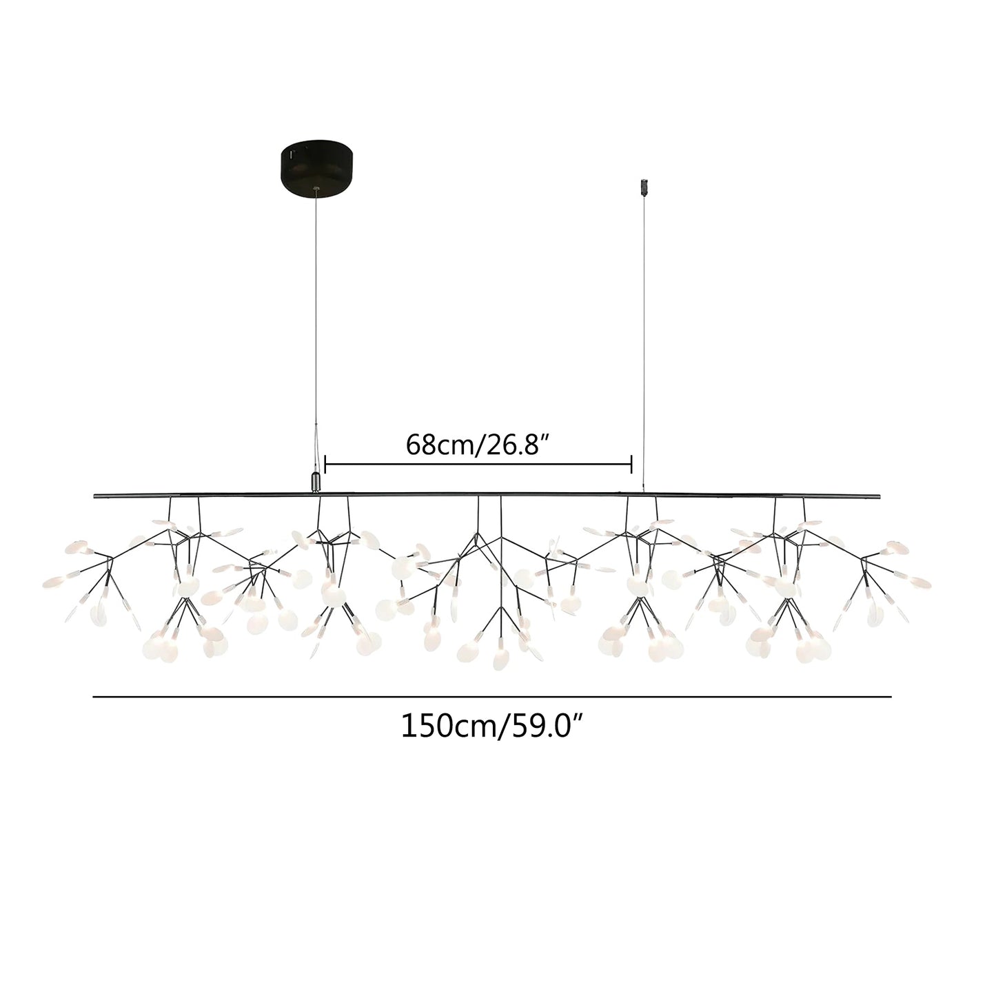 Antizer Black Firefly LED Chandelier