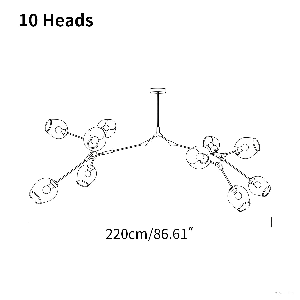Antizer Freya Modern Glass Chandelier