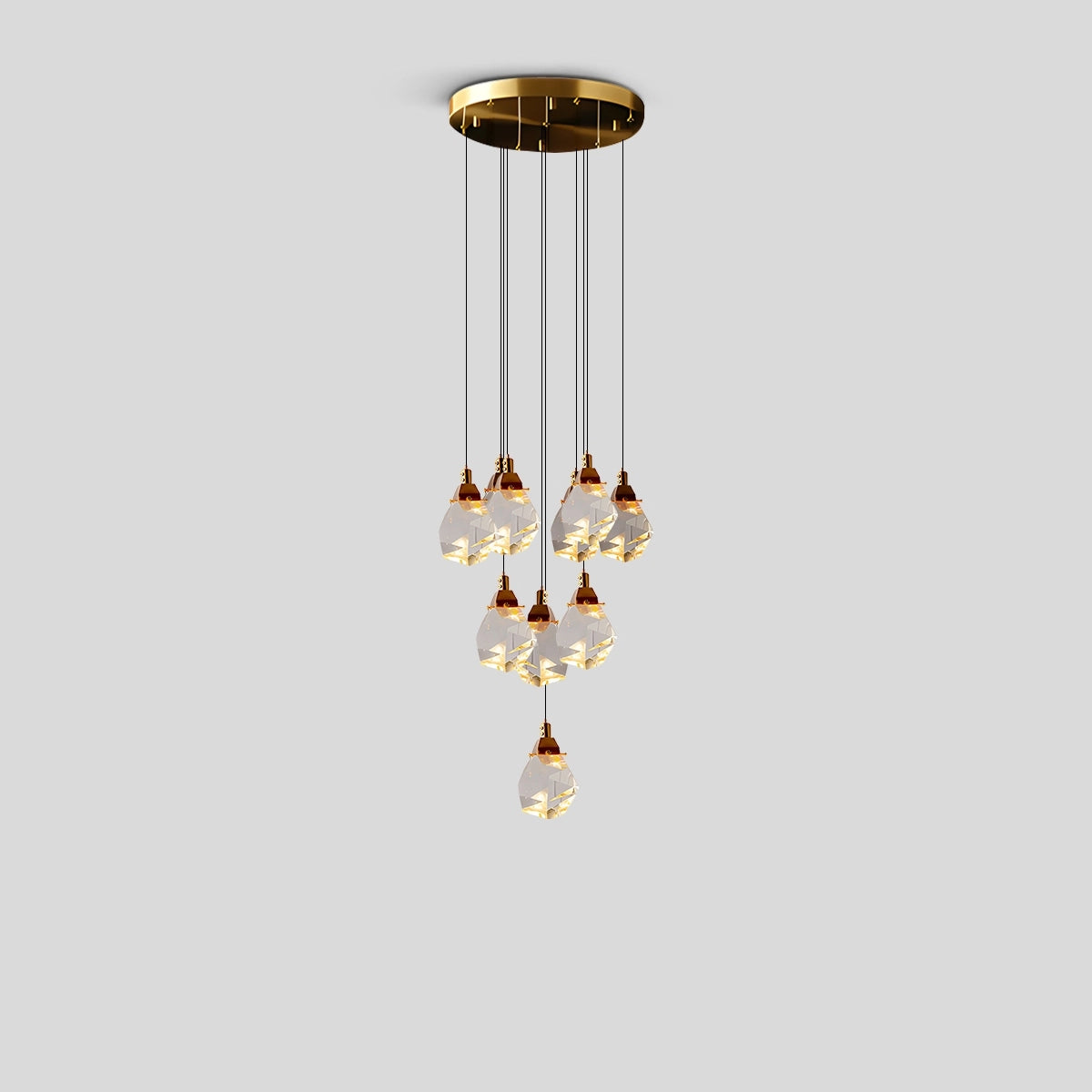 Antizer Rock Crystal Rain Chandelier for Living Room