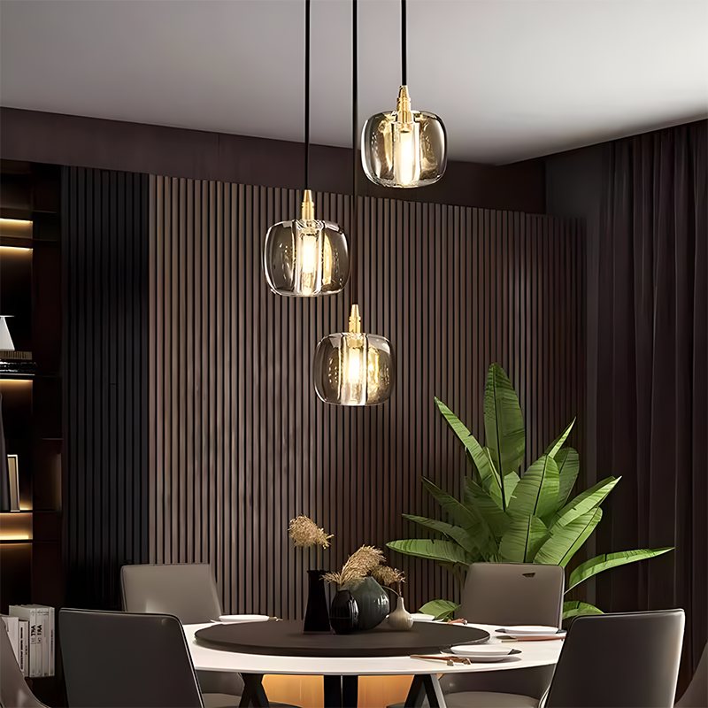 Antizer Colored Glass Multi Pendant Chandelier