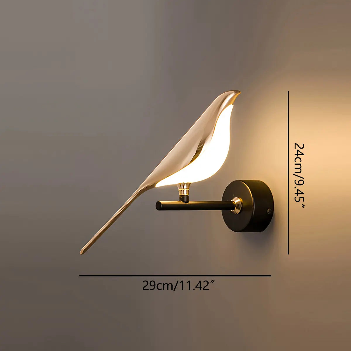 Antizer Gold Birds Wall Sconce for Bedroom