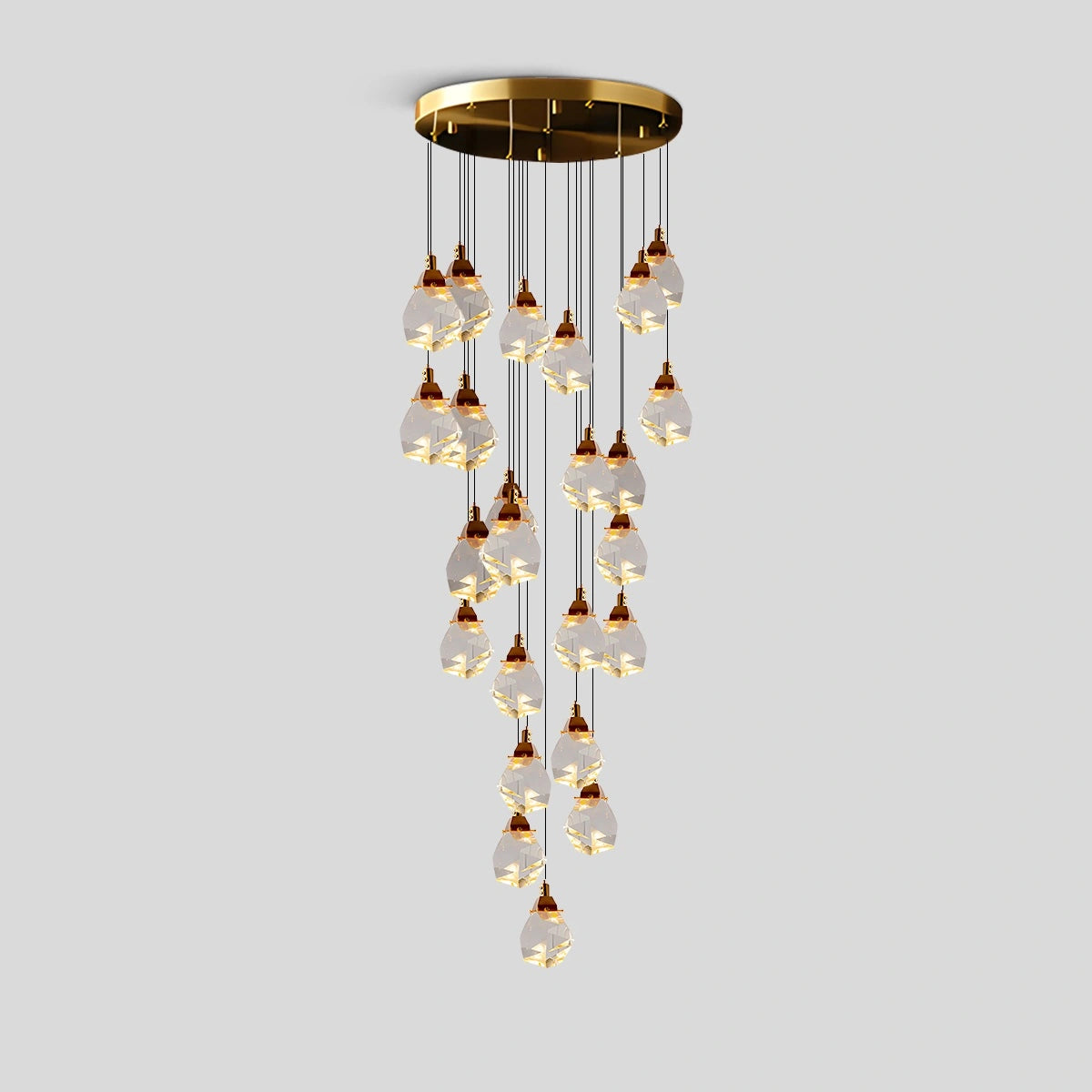 Antizer Rock Crystal Rain Chandelier for Living Room