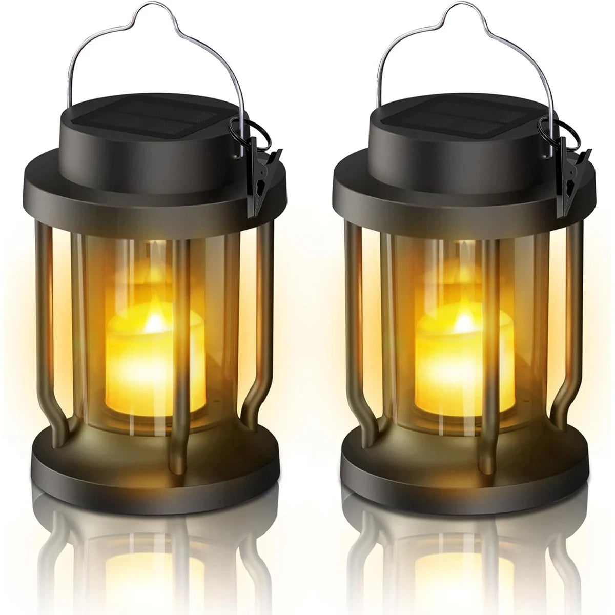 Antizer Solar Flameless Candle Lantern Hanging Light