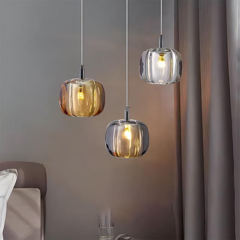 Antizer Colored Glass Multi Pendant Chandelier