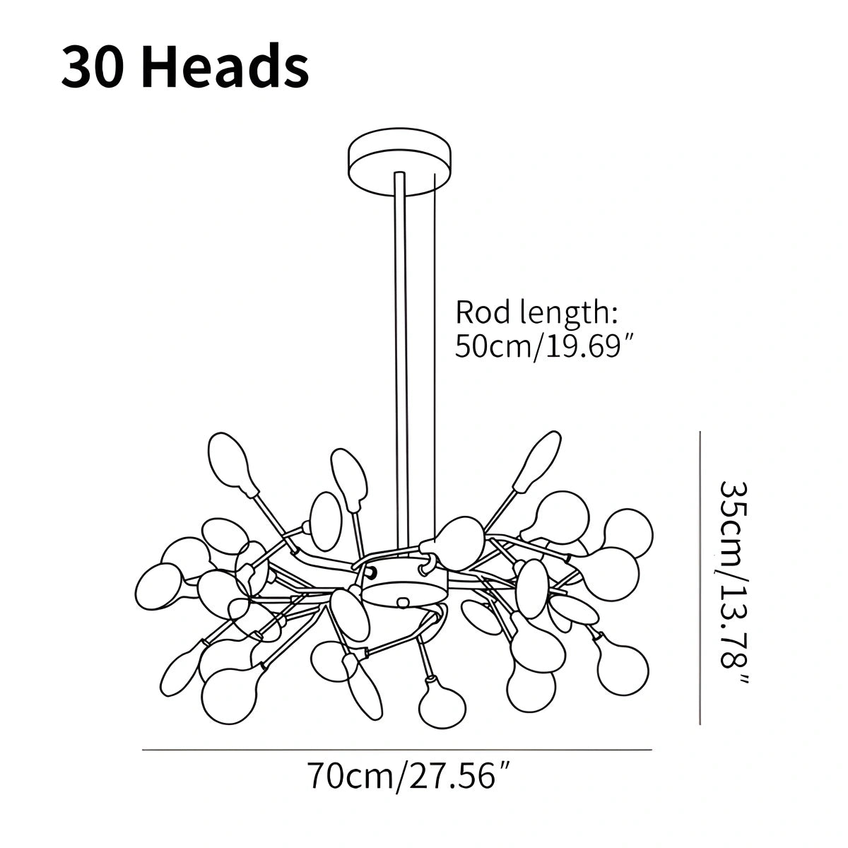 Antizer Firefly Sputnik LED Chandelier
