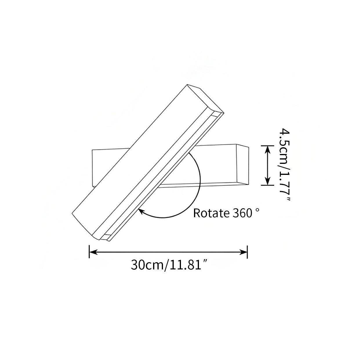 Antizer Adjustable Bar Wall Sconce for Bedroom