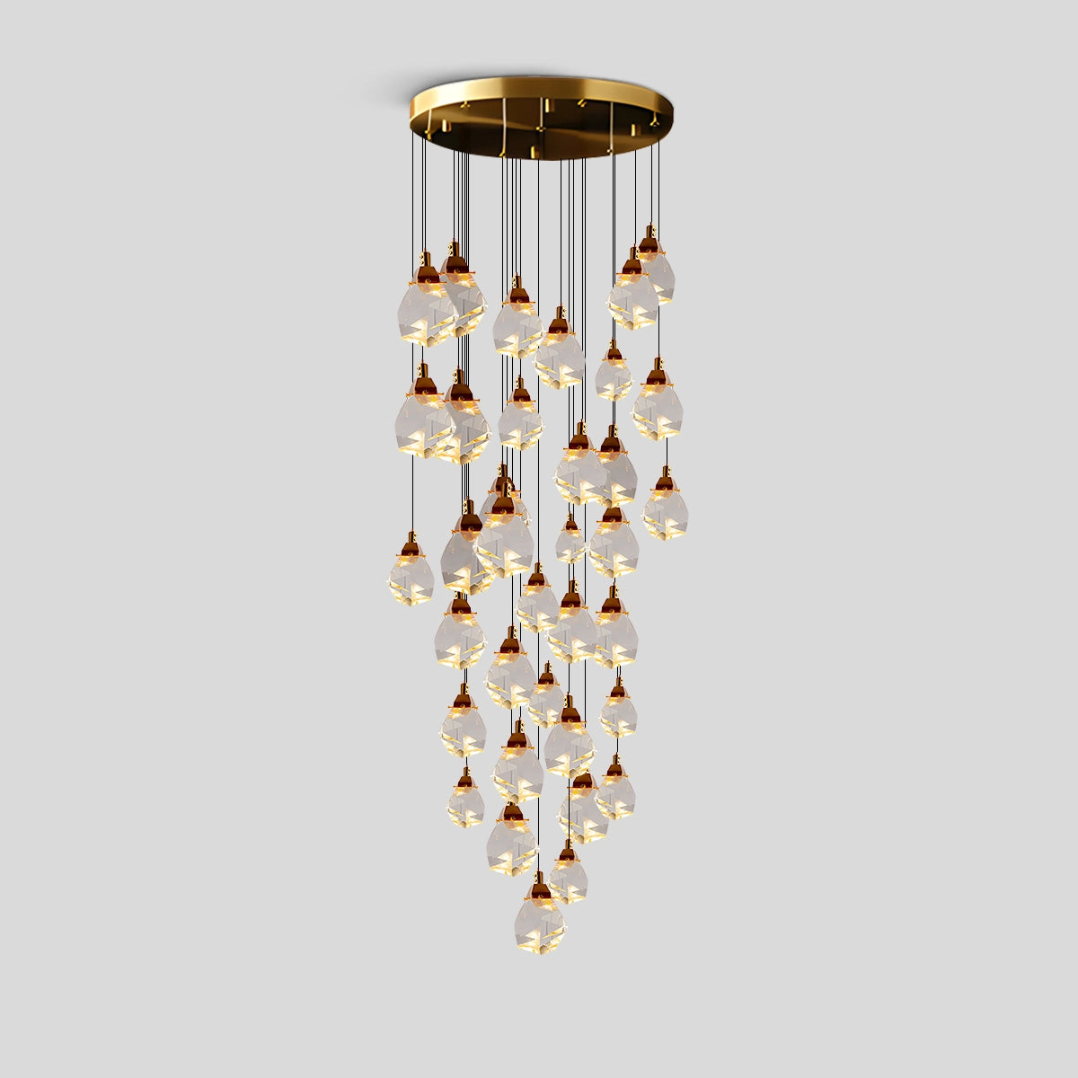 Antizer Rock Crystal Rain Chandelier for Living Room