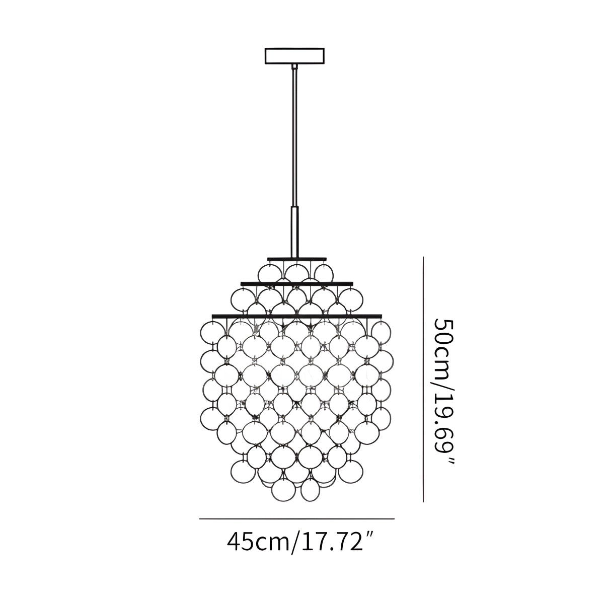 Antizer Round Shell Chandelier for Bedroom Living Room