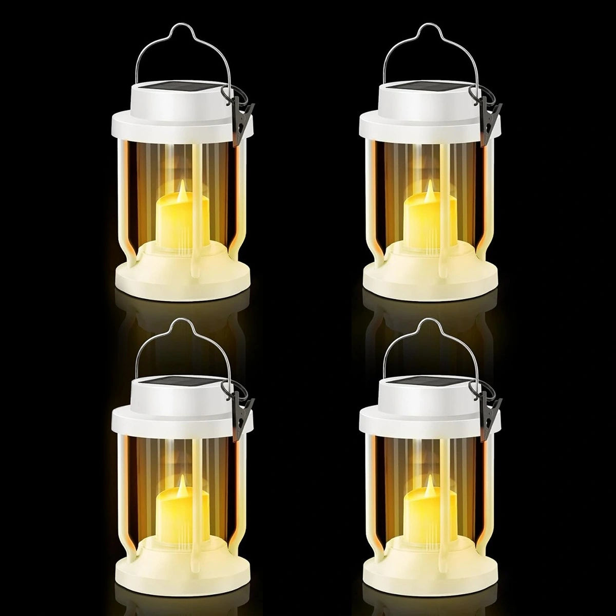 Antizer Solar Flameless Candle Lantern Hanging Light