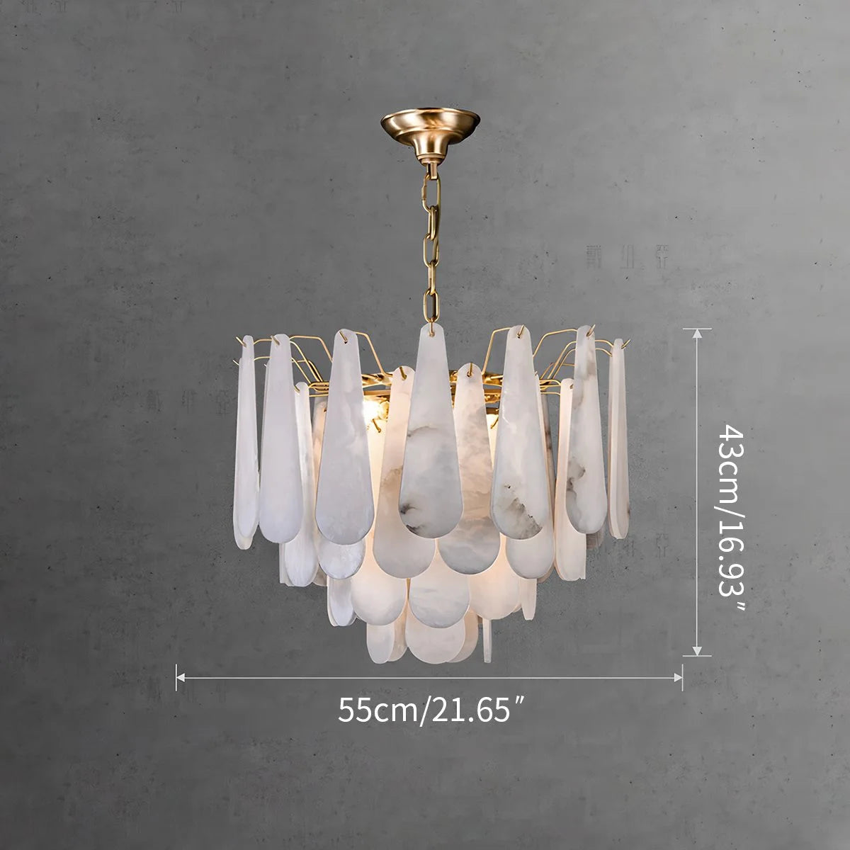 Antizer Modern Luxury Multi-layer Marble Chandelier