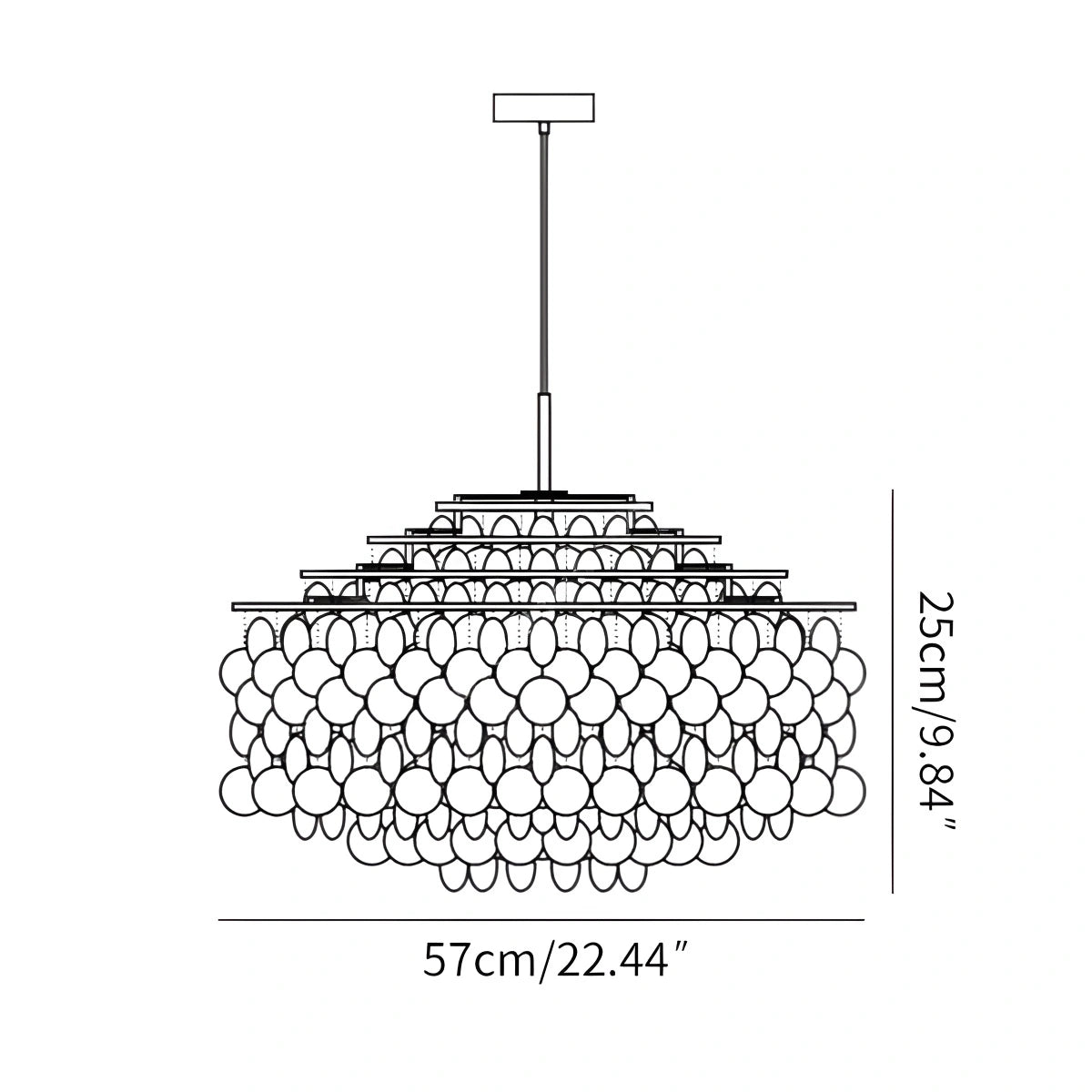 Antizer Round Shell Chandelier for Bedroom Living Room