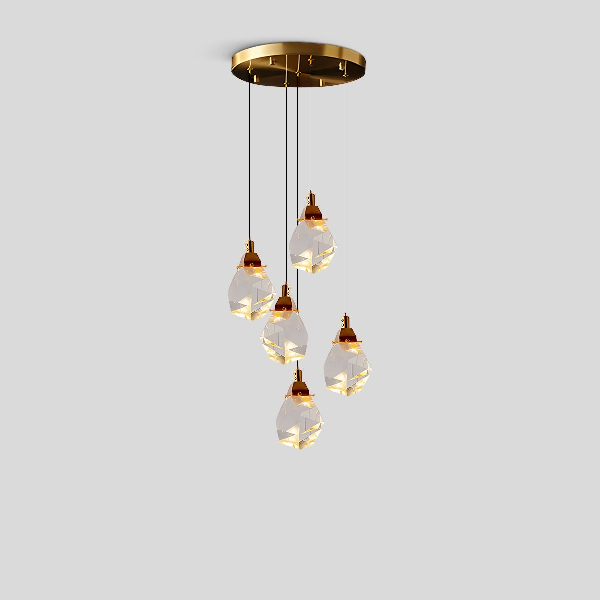 Antizer Rock Crystal Rain Chandelier for Living Room