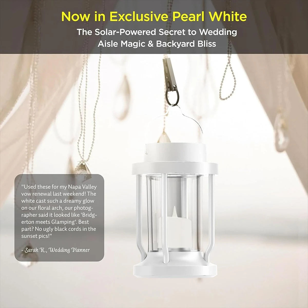 Antizer Solar Flameless Candle Lantern Hanging Light