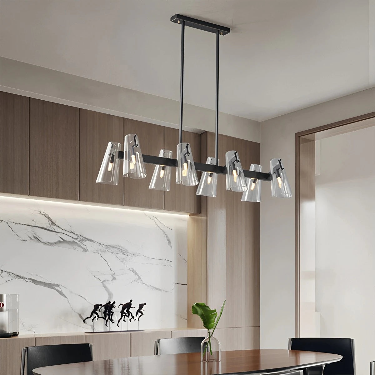 Antizer Modern All-Copper Acrylic Chandelier for Dining Room