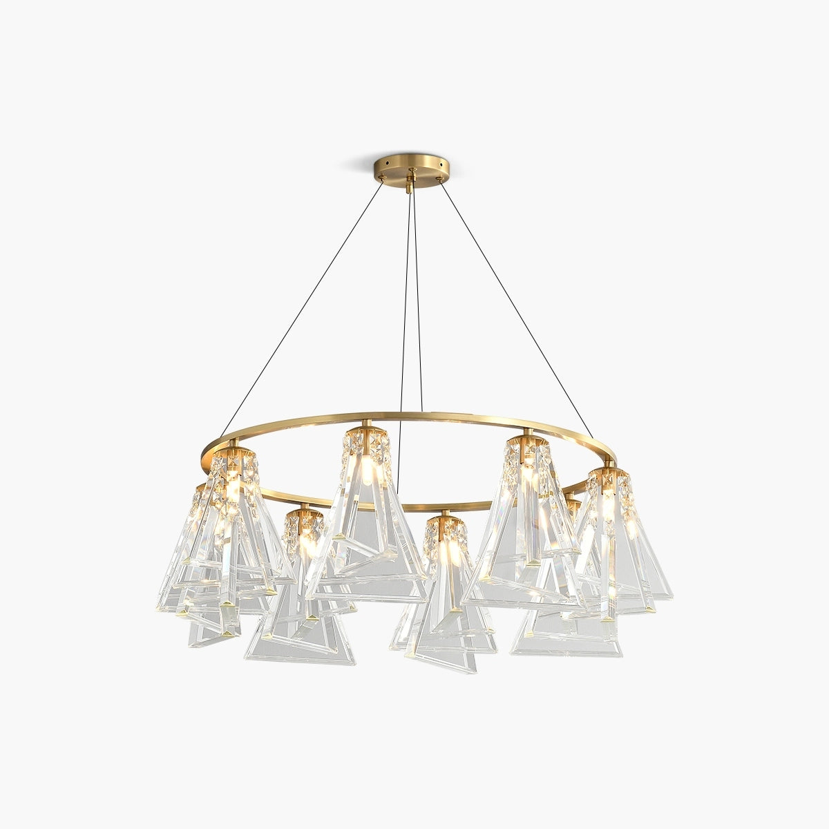 Antizer Modern Simple Crystal Chandelier for Living Room