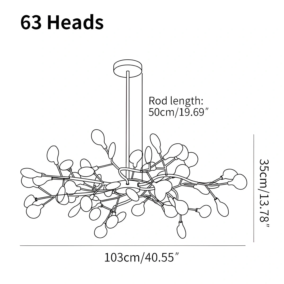Antizer Firefly Sputnik LED Chandelier