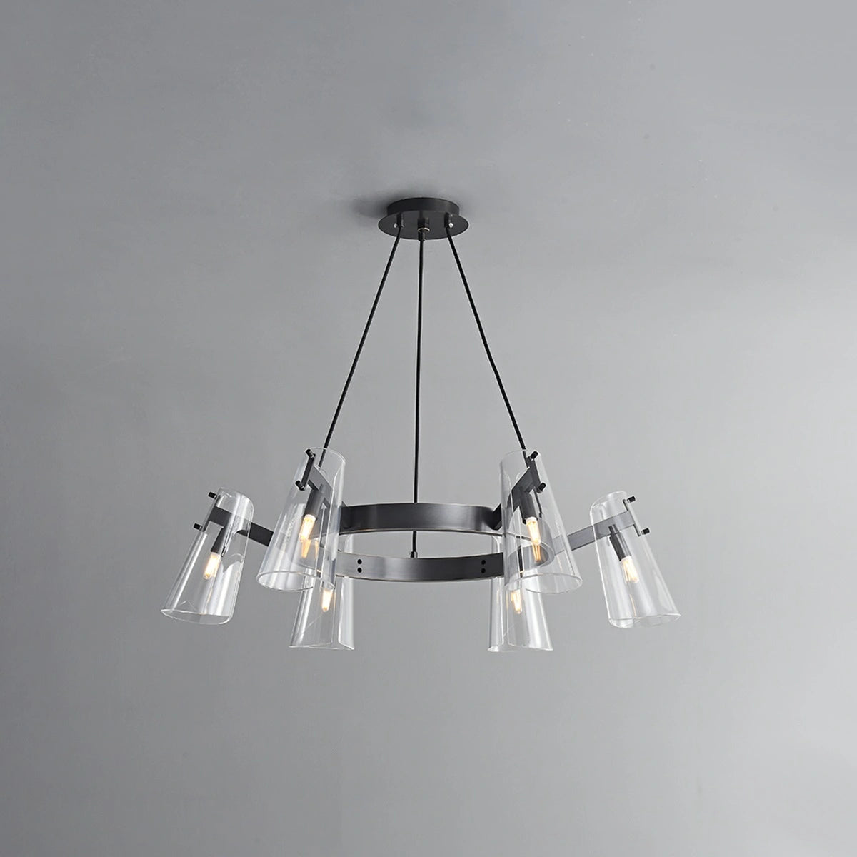 Antizer Modern All-Copper Acrylic Chandelier for Dining Room