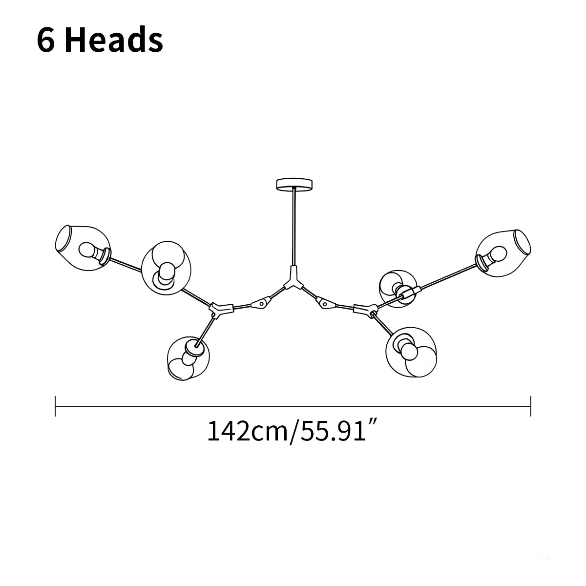 Antizer Freya Modern Glass Chandelier