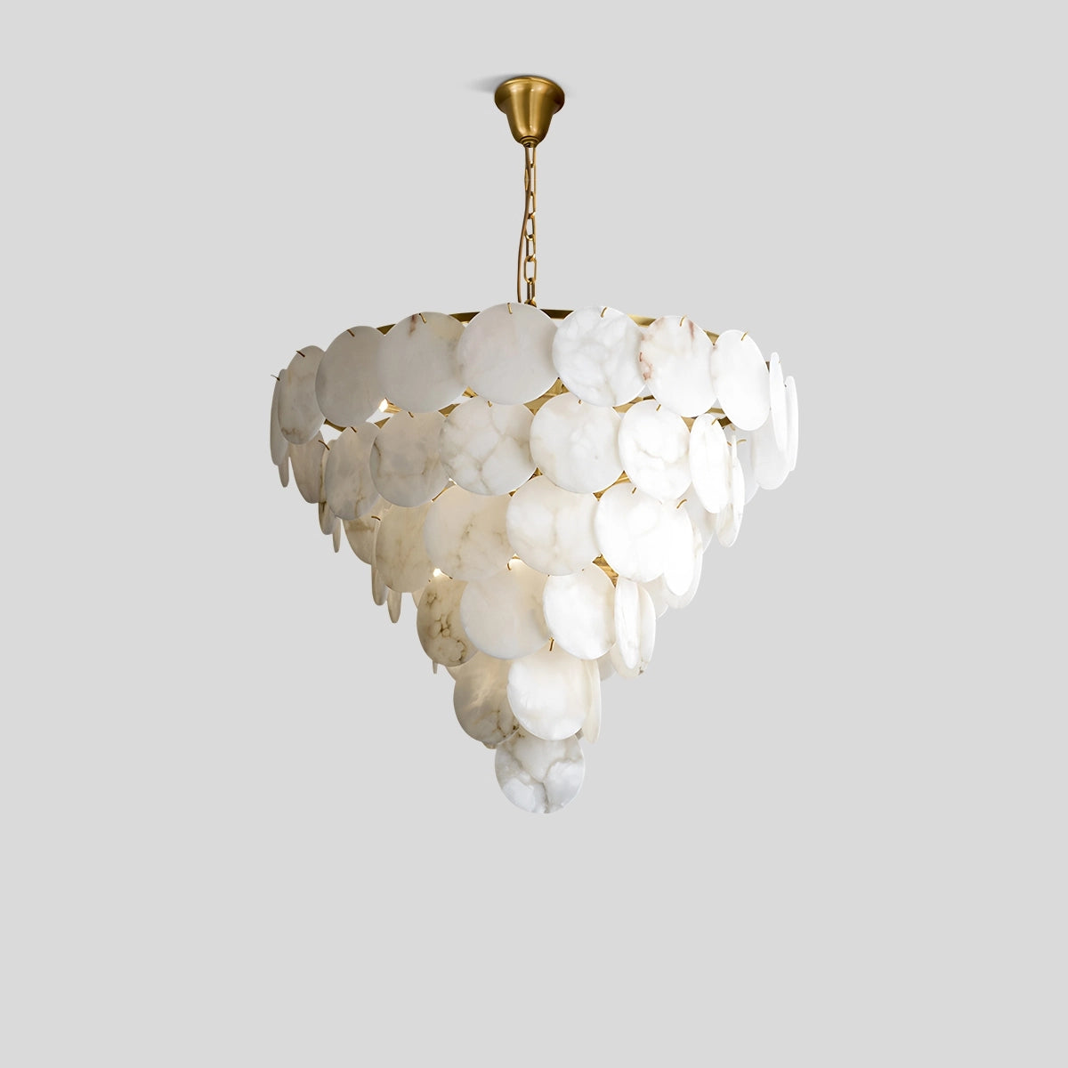 Antizer Modern Round Shell Marble Chandelier