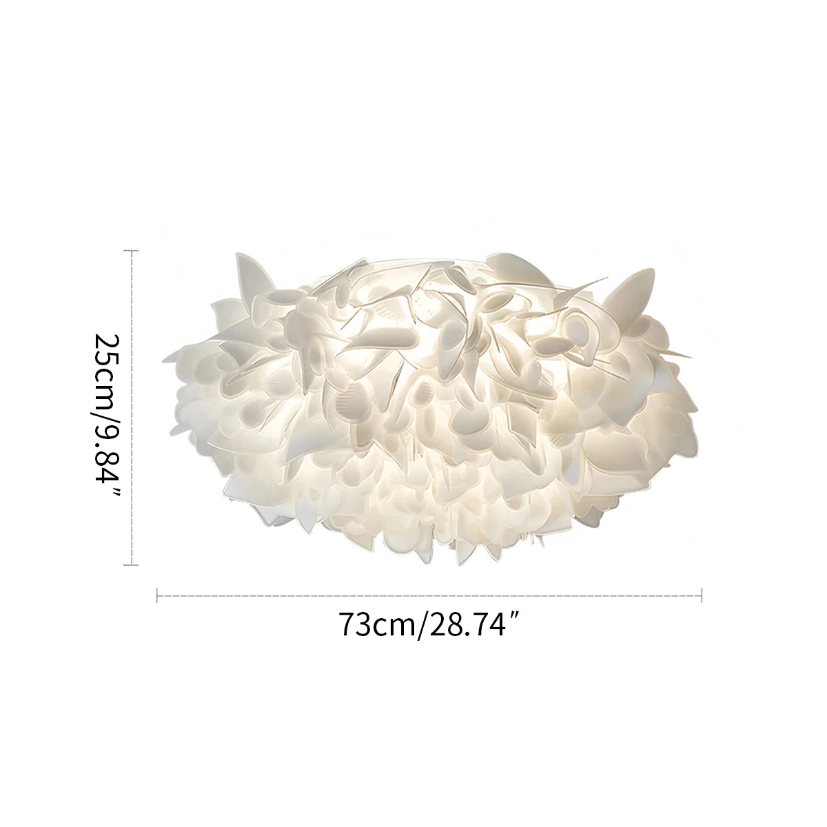 Antizer White Flower-Shaped Flush Mount Ceiling Light