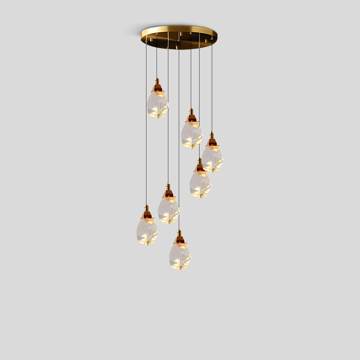 Antizer Rock Crystal Rain Chandelier for Living Room