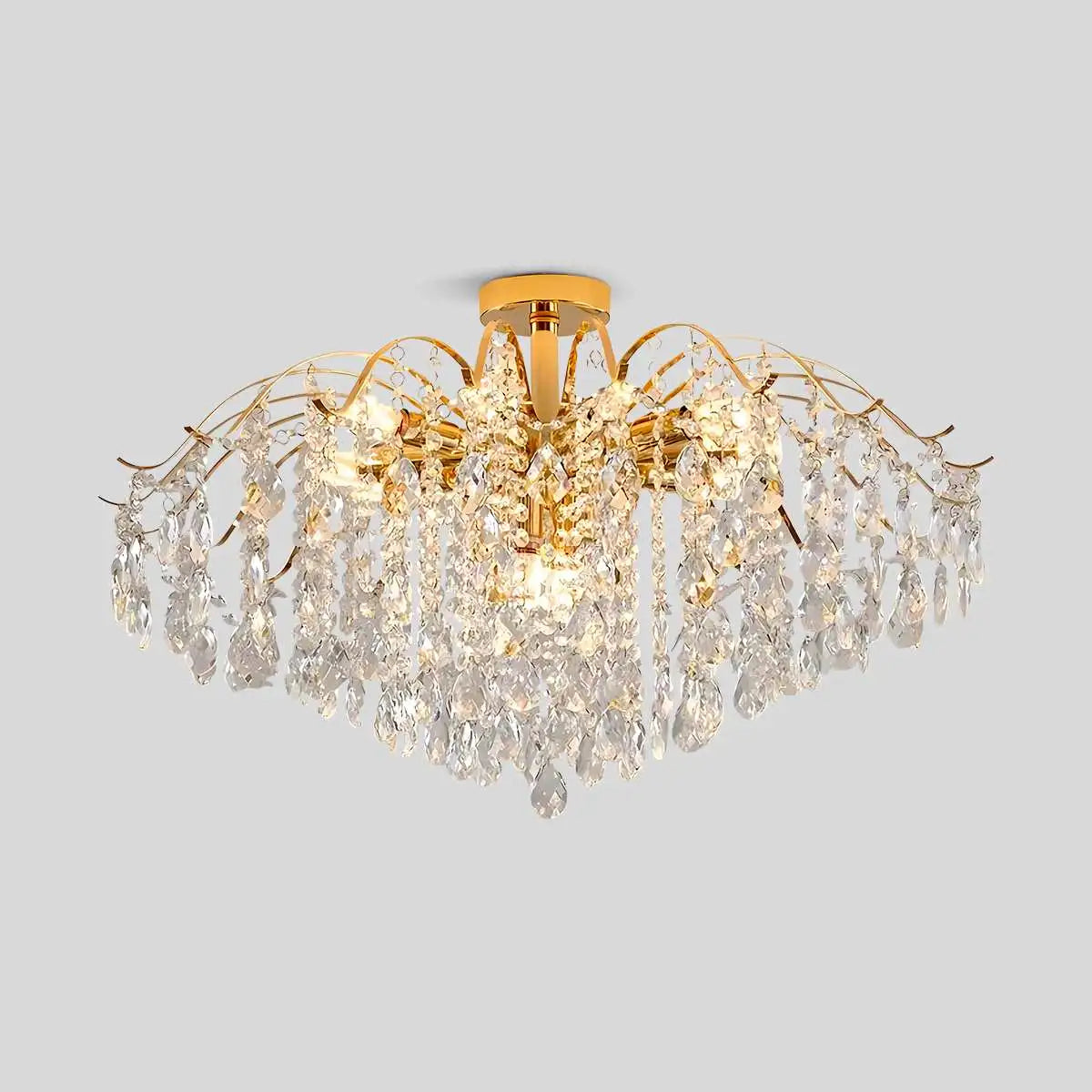 Antizer French Vintage Crystal Ceiling Chandelier