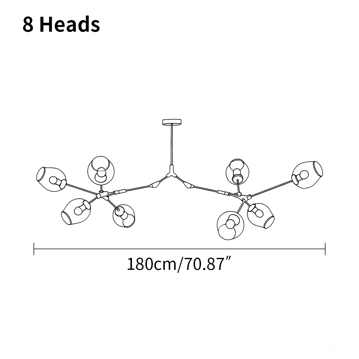 Antizer Freya Modern Glass Chandelier