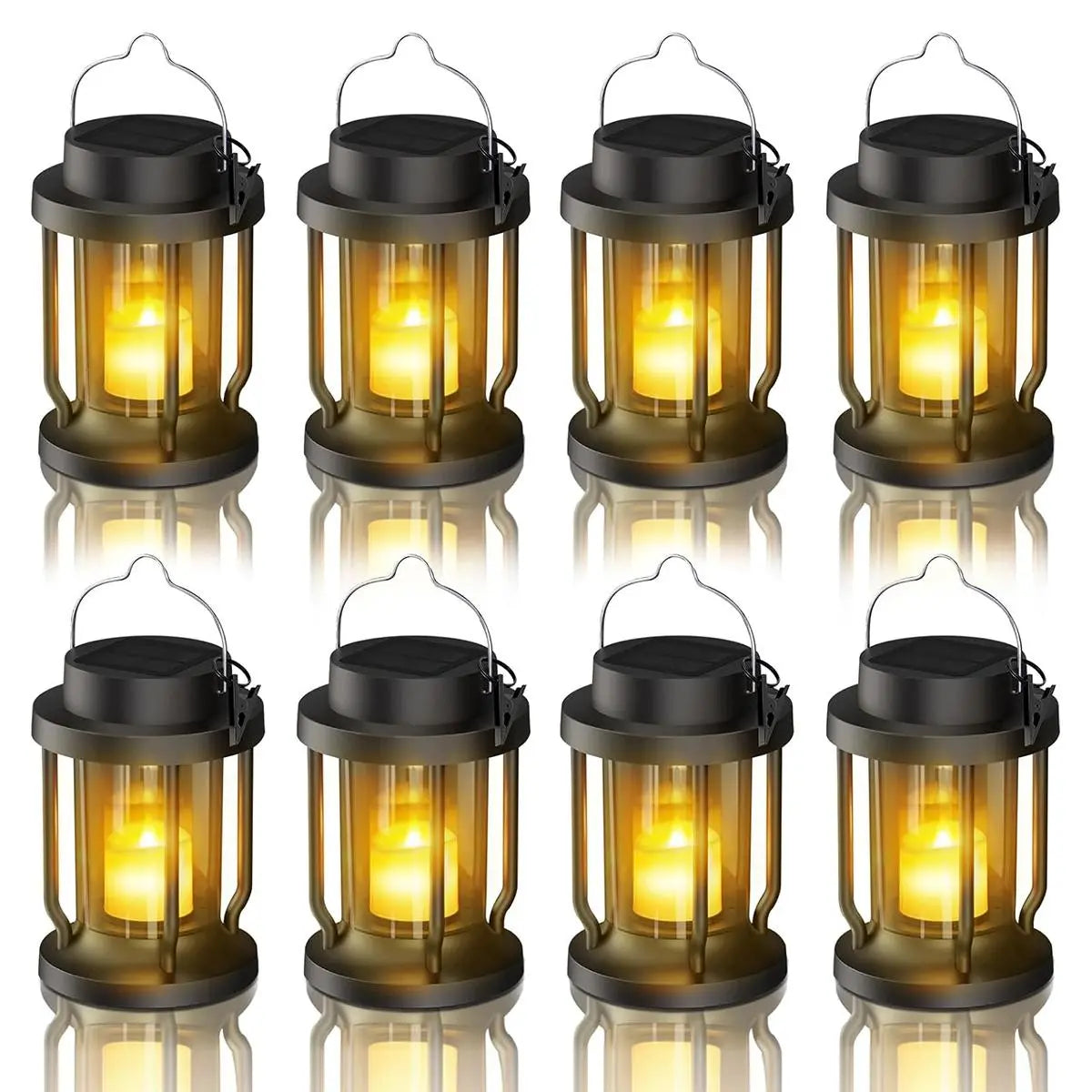 Antizer Solar Flameless Candle Lantern Hanging Light