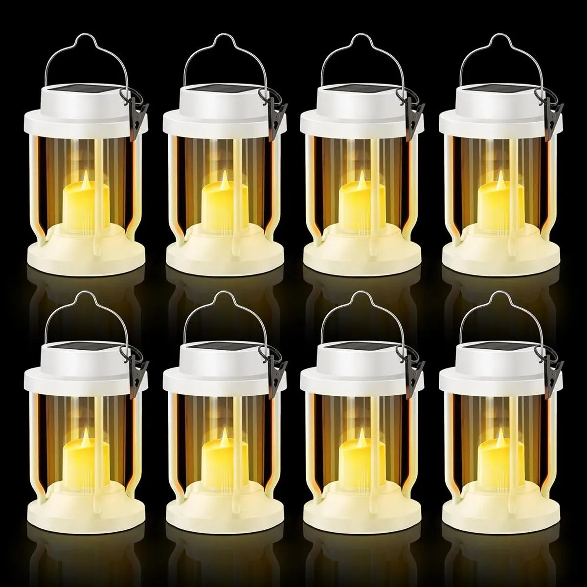 Antizer Solar Flameless Candle Lantern Hanging Light