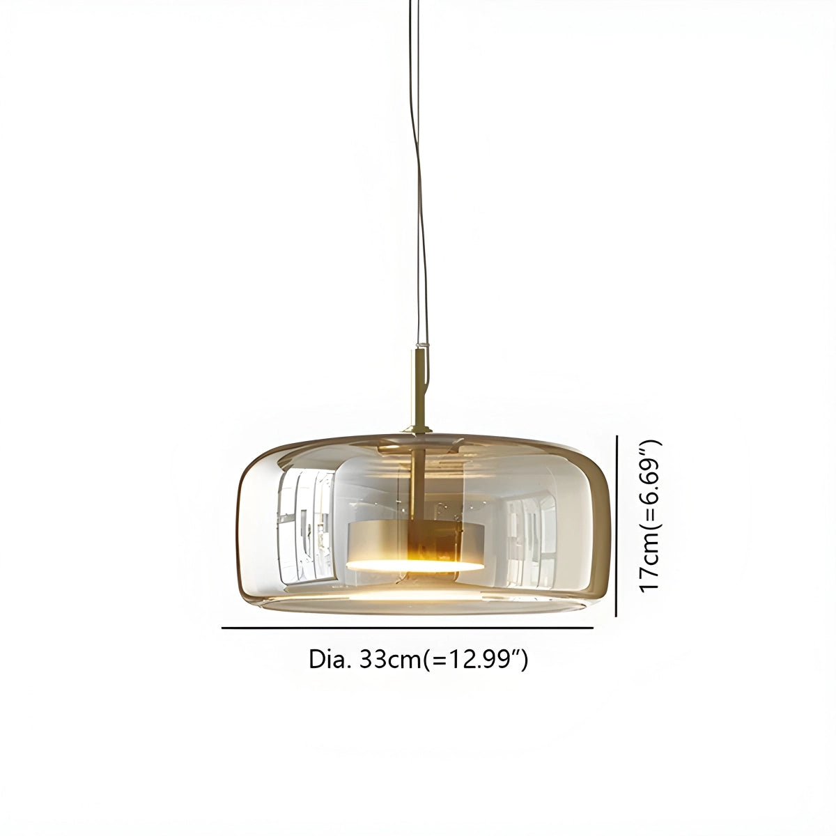 Antizer Morden Glass Pendant Light for Dining Room