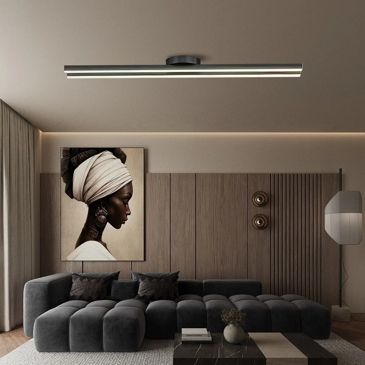 Antizer Simple Linear Ceiling Light for Living Room