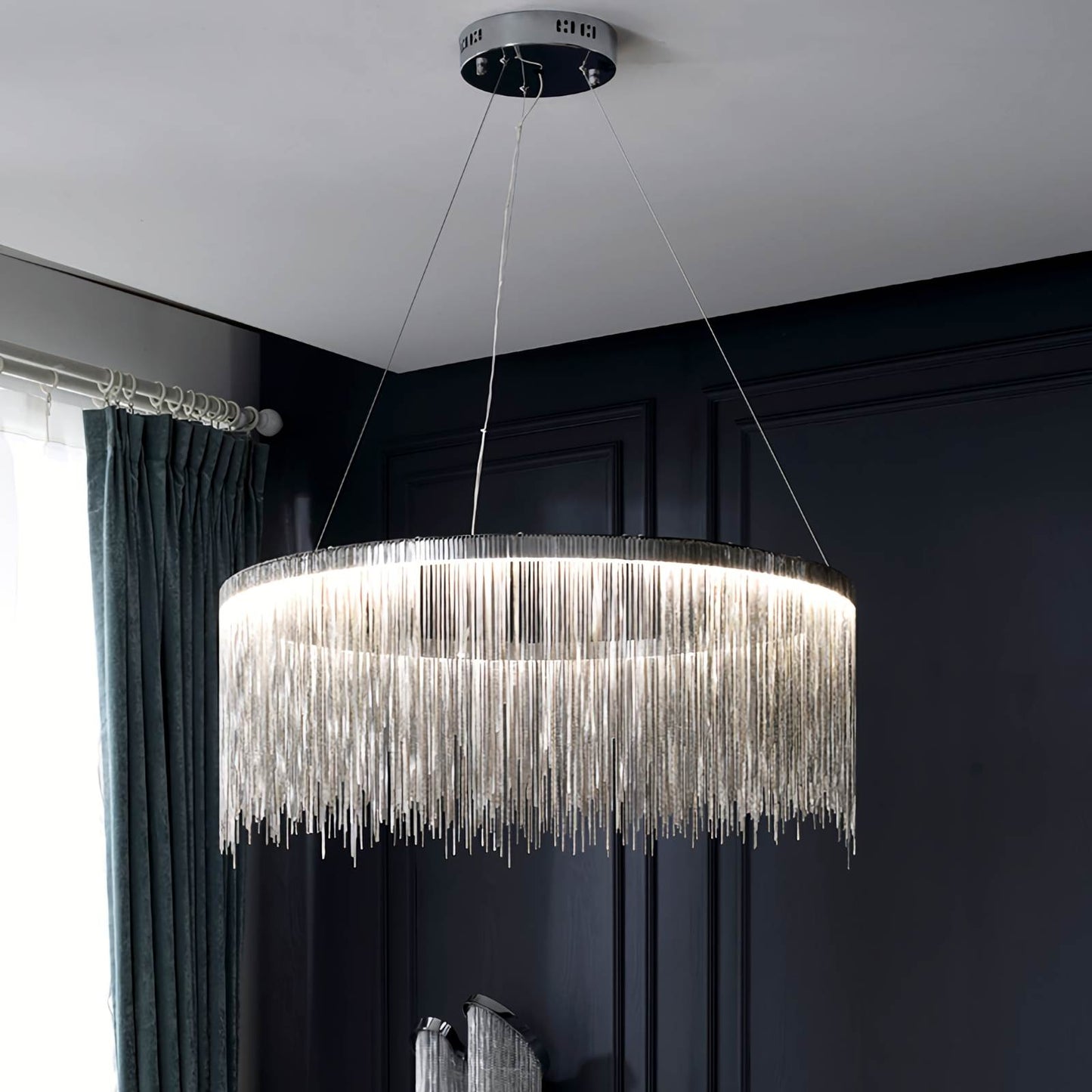 Antizer Modern Art Decor Tassel Chandelier