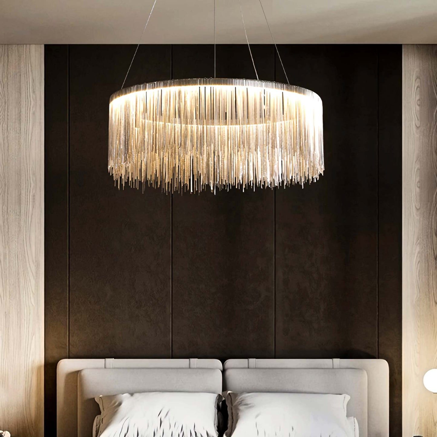 Antizer Modern Art Decor Tassel Chandelier