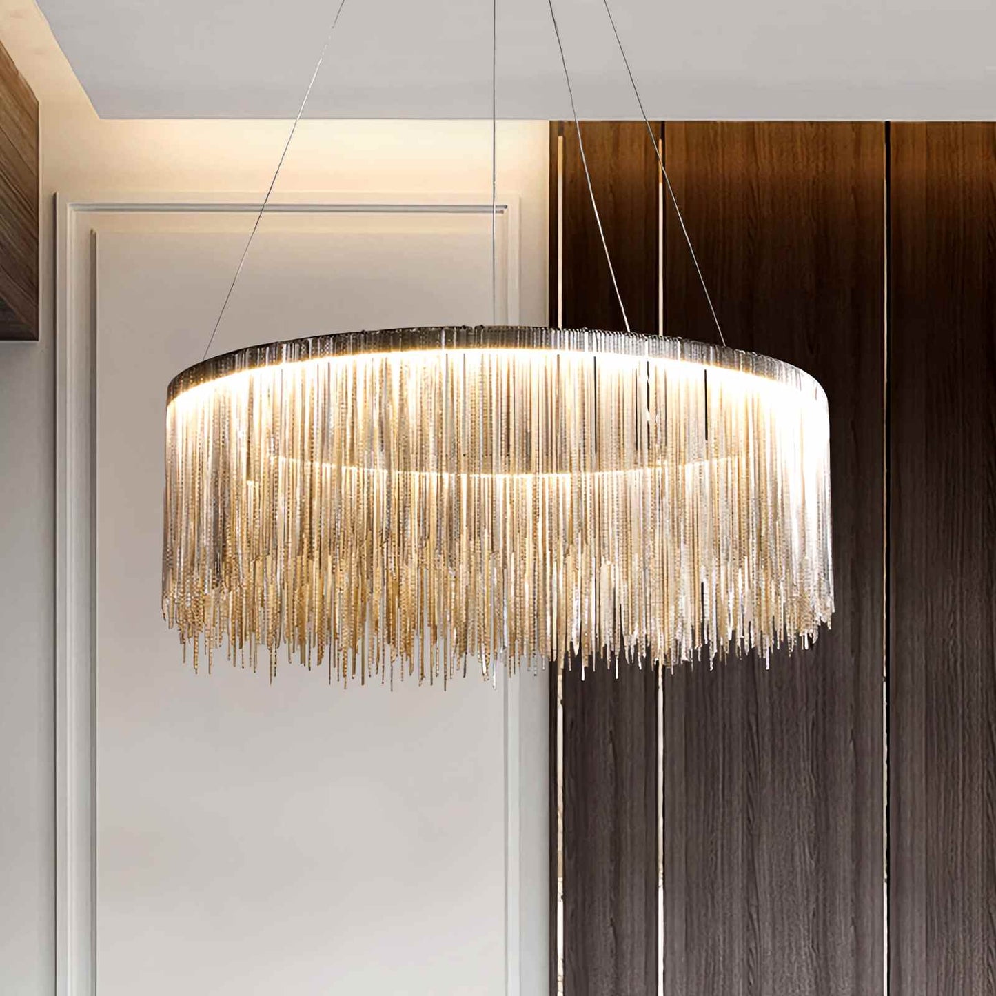 Antizer Modern Art Decor Tassel Chandelier