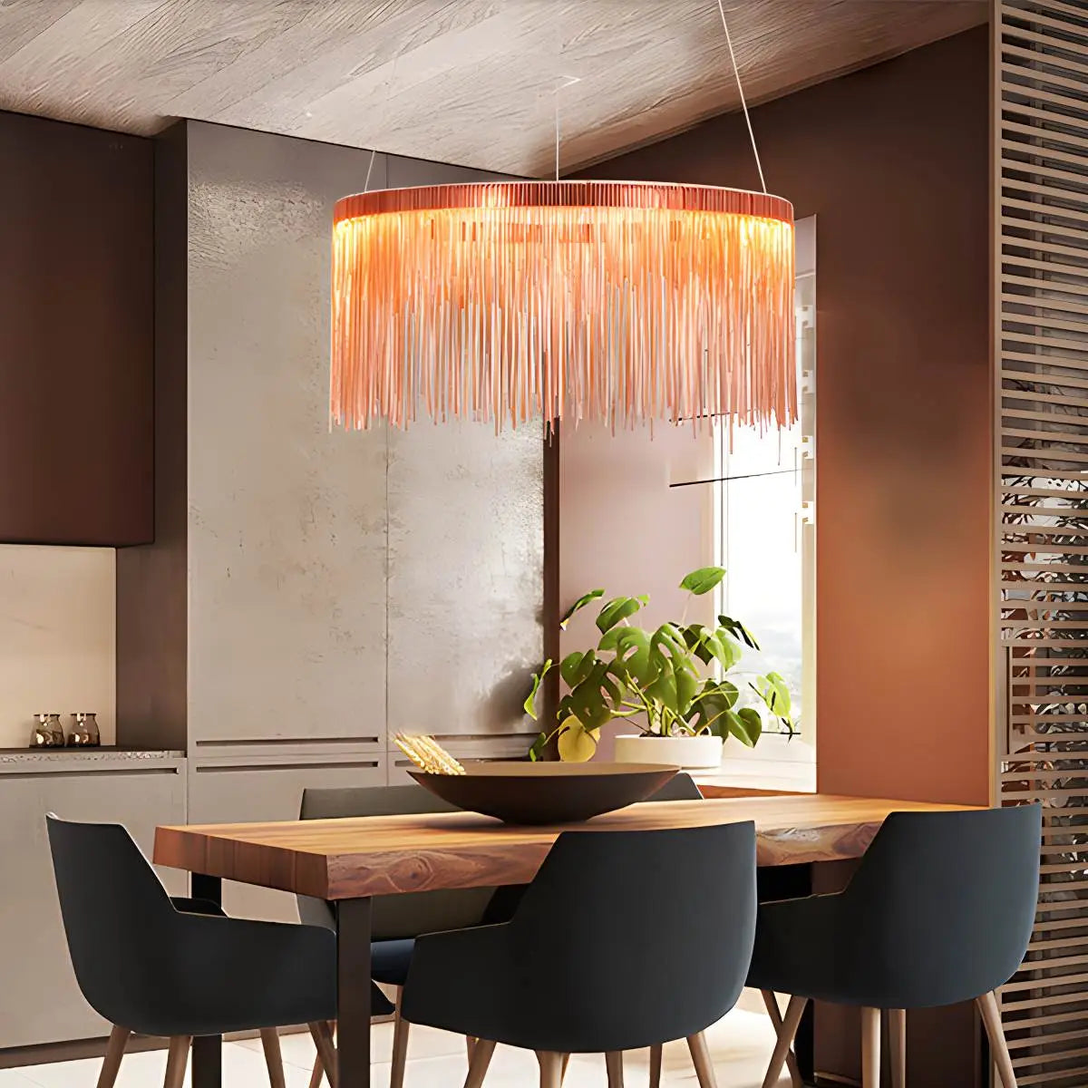 Antizer Modern Art Decor Tassel Chandelier