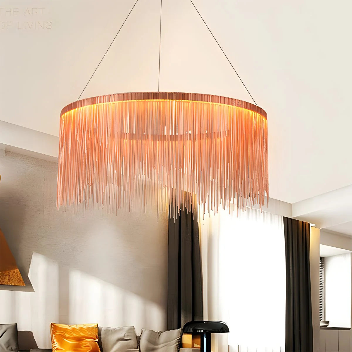 Antizer Modern Art Decor Tassel Chandelier