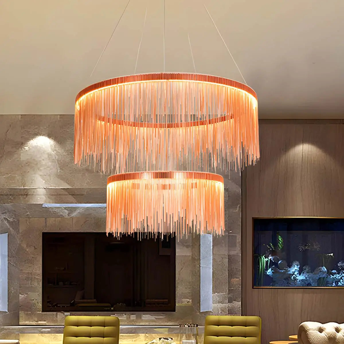 Antizer Modern Art Decor Tassel Chandelier