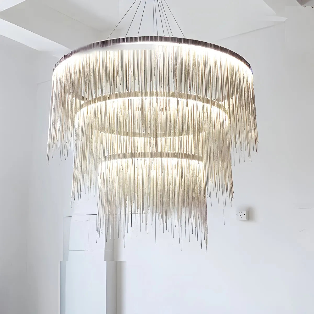 Antizer Modern Art Decor Tassel Chandelier