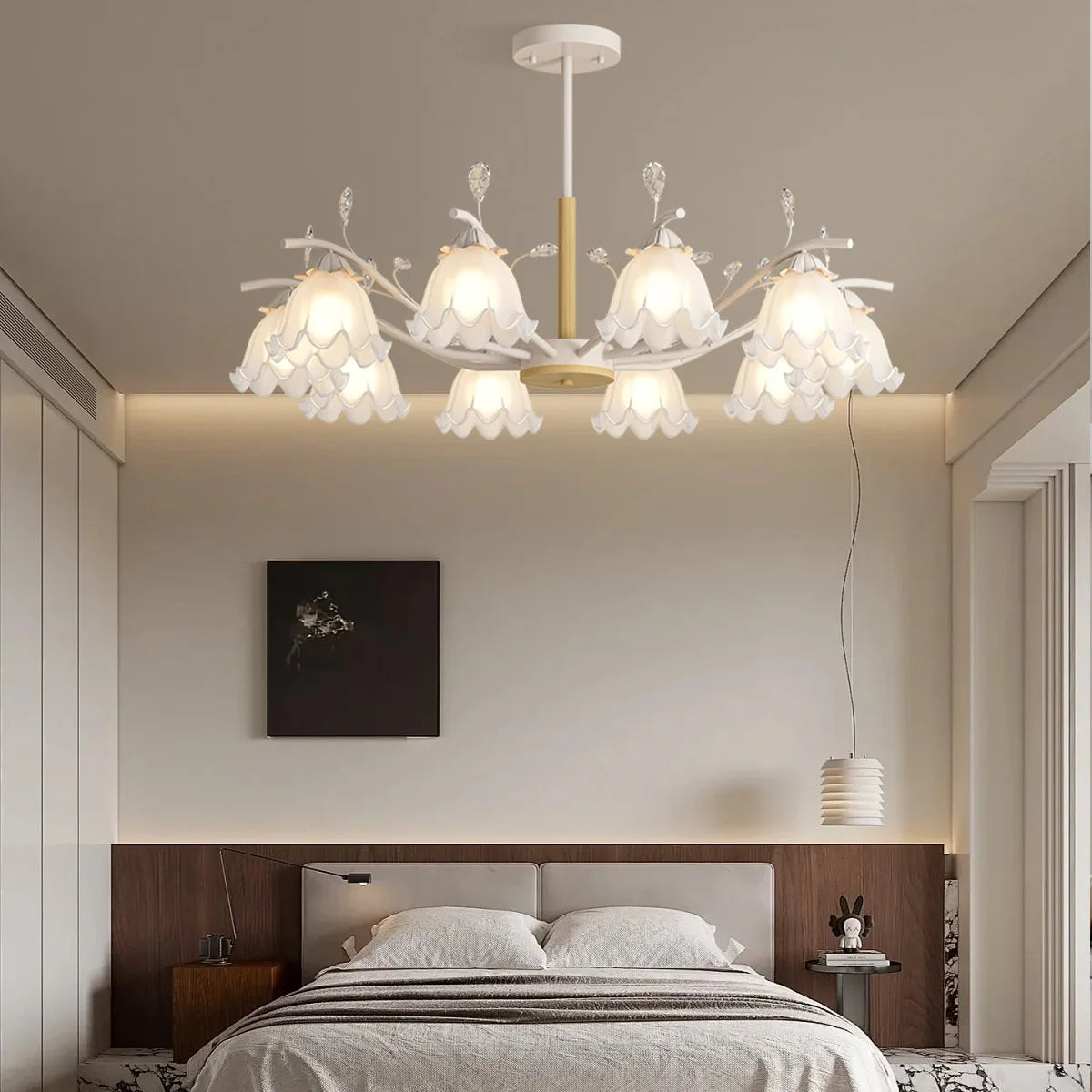 Antizer Creative Lily of the Valley Flower Chandelier