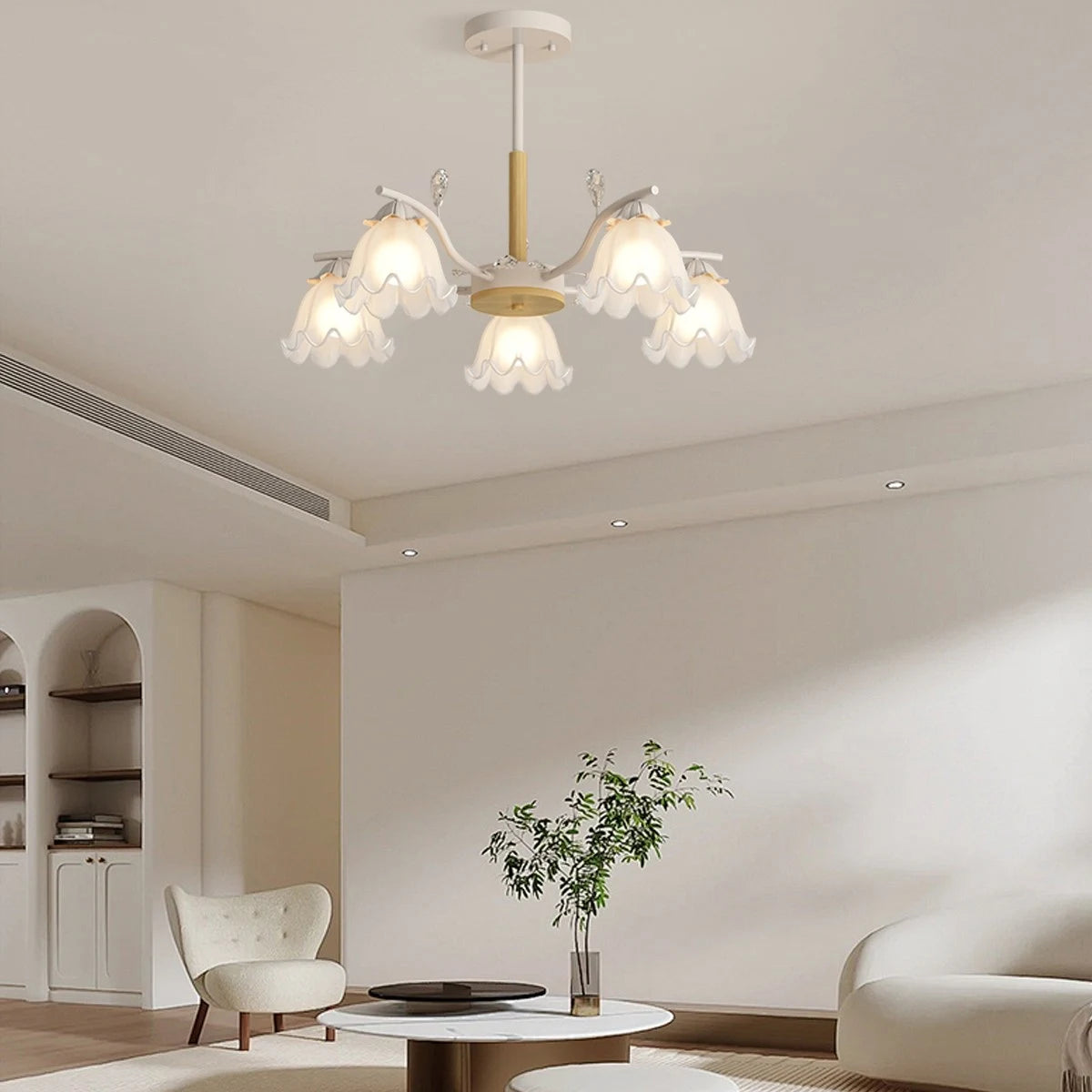 Antizer Creative Lily of the Valley Flower Chandelier
