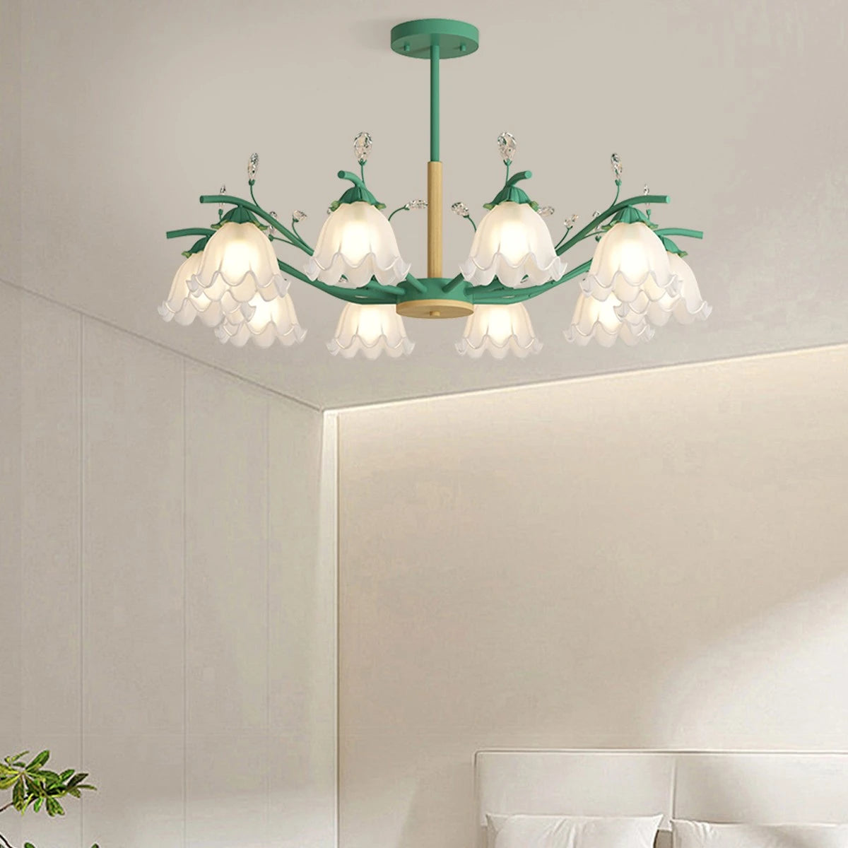 Antizer Creative Lily of the Valley Flower Chandelier
