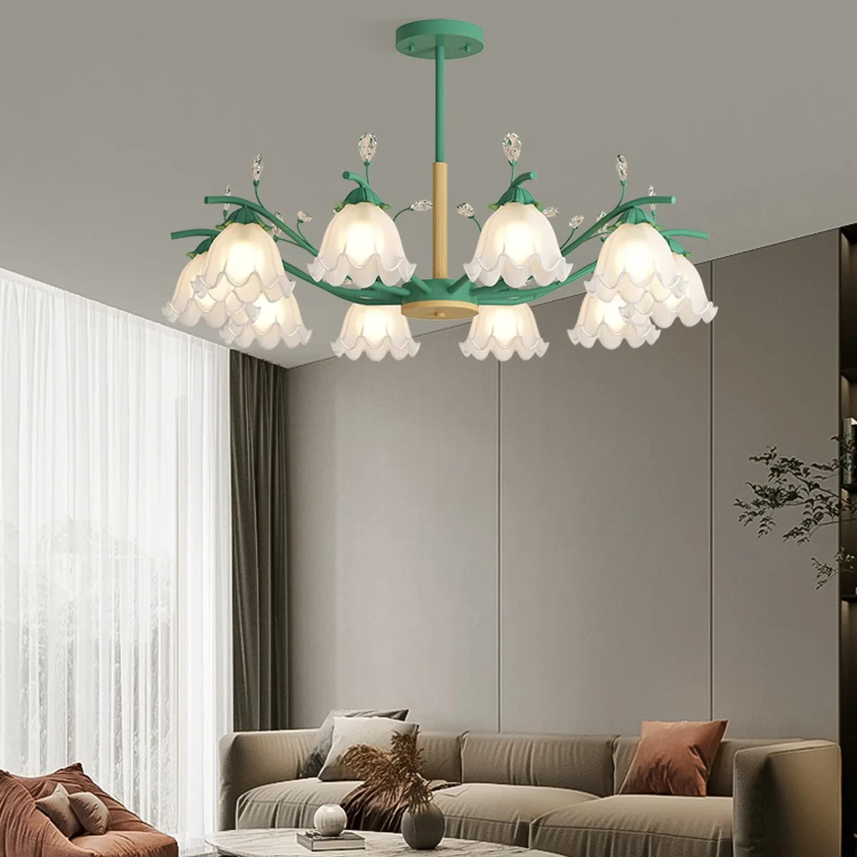Antizer Creative Lily of the Valley Flower Chandelier