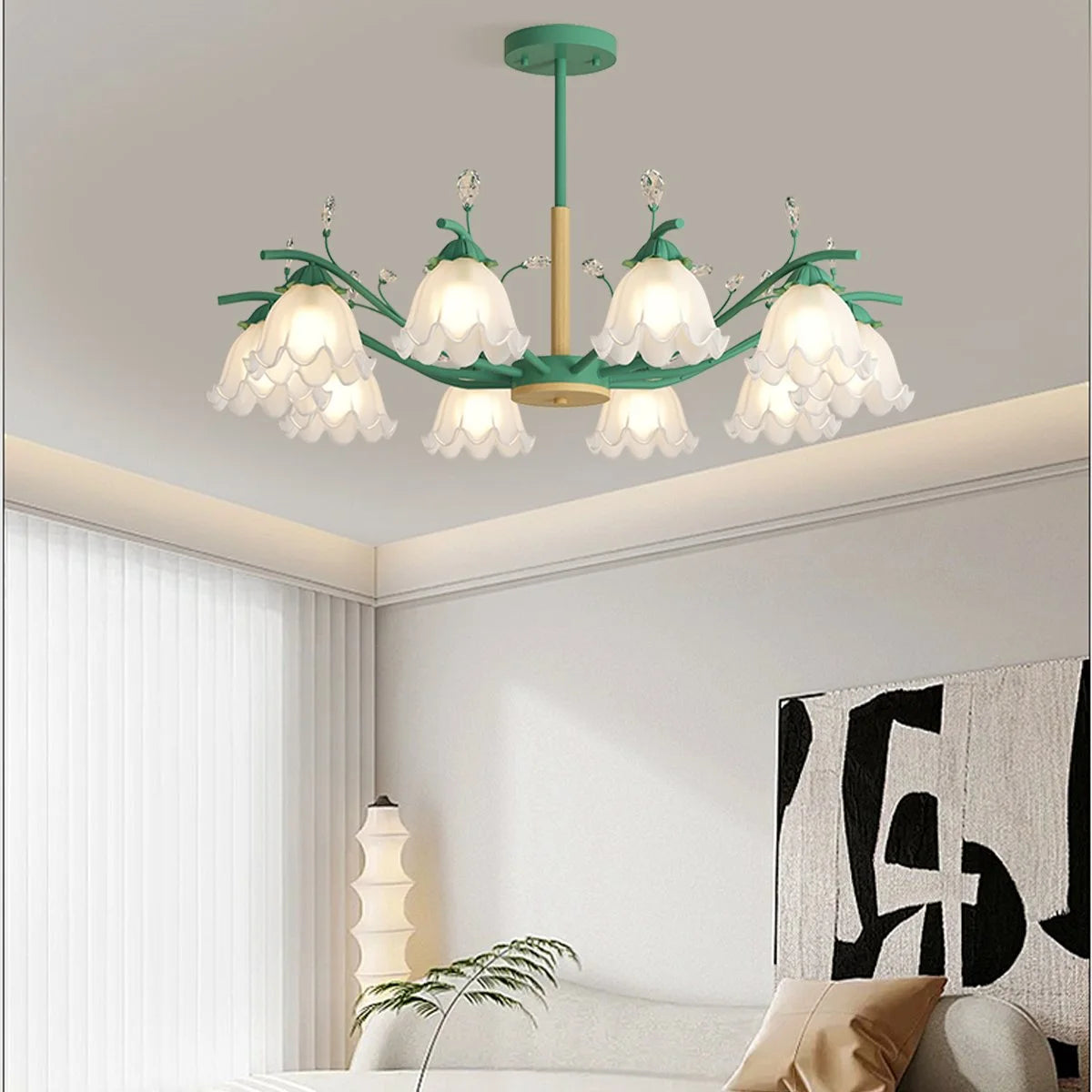 Antizer Creative Lily of the Valley Flower Chandelier
