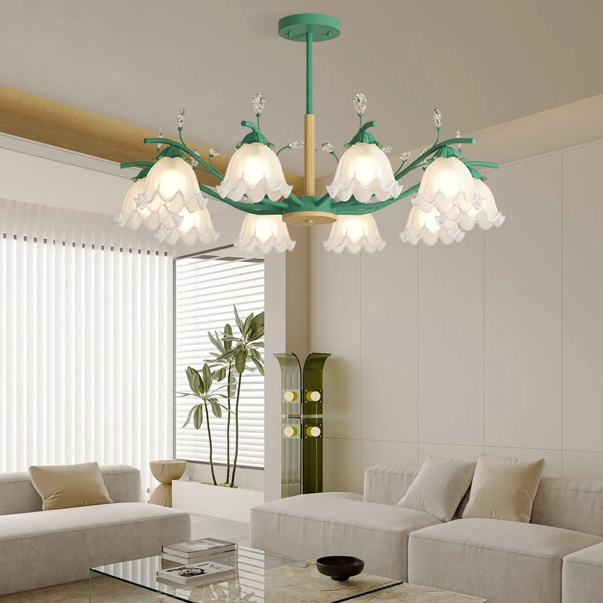 Antizer Creative Lily of the Valley Flower Chandelier