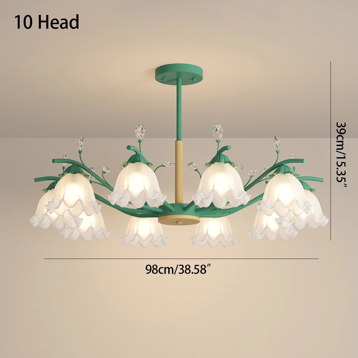 Antizer Creative Lily of the Valley Flower Chandelier