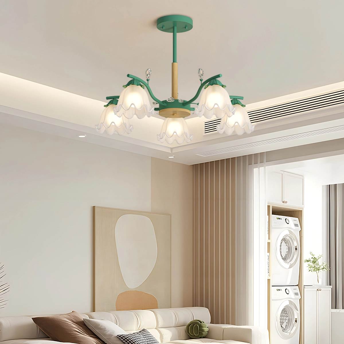 Antizer Creative Lily of the Valley Flower Chandelier