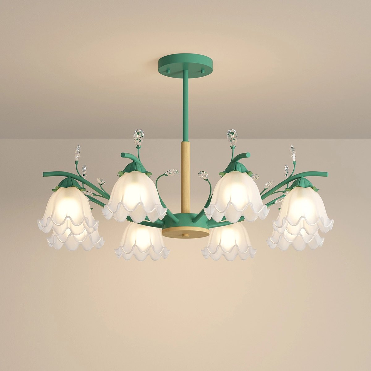 Antizer Creative Lily of the Valley Flower Chandelier