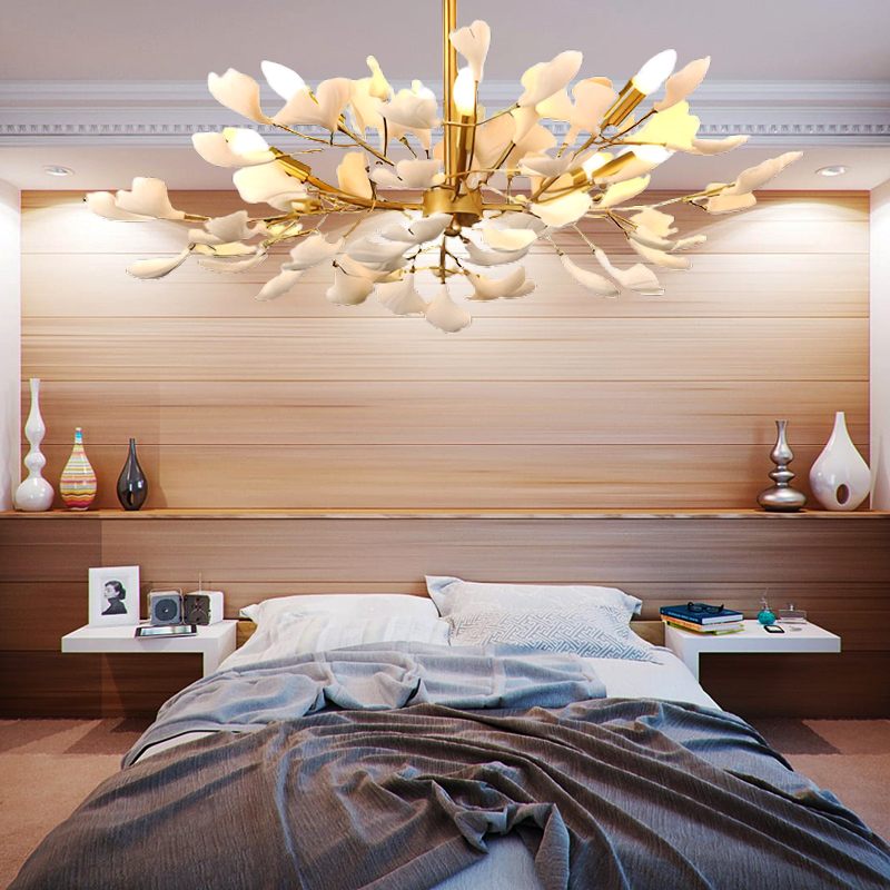 Antizer Gingko Chandelier-A for Bedroom Living Room